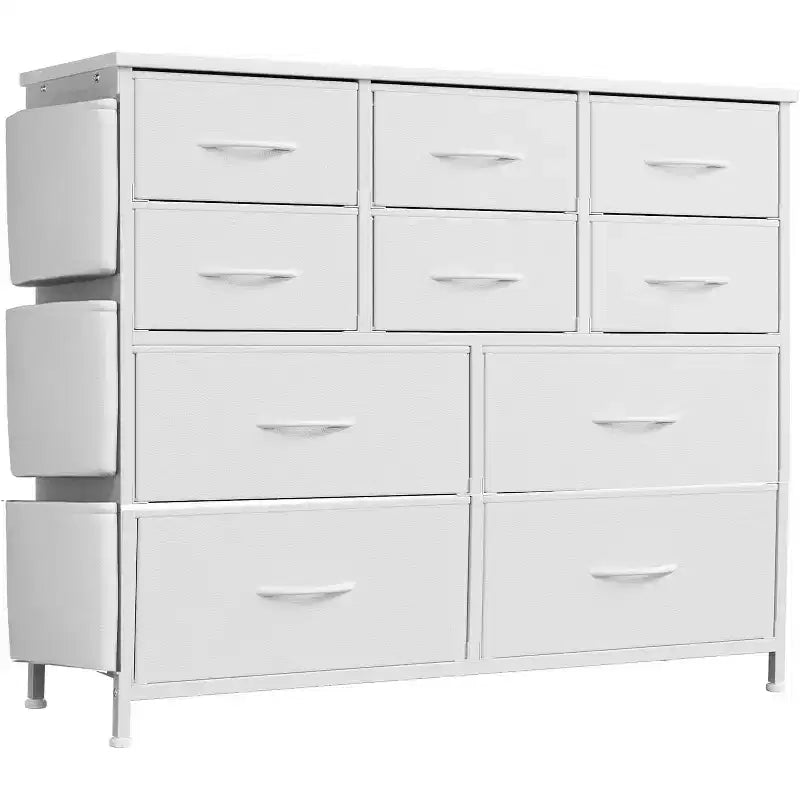 10 Drawers Dresser for Bedroom, Dresser & Chest of Drawers with Fabric Bins, Chests of Drawers Organizer for Closet Hallway Living Room