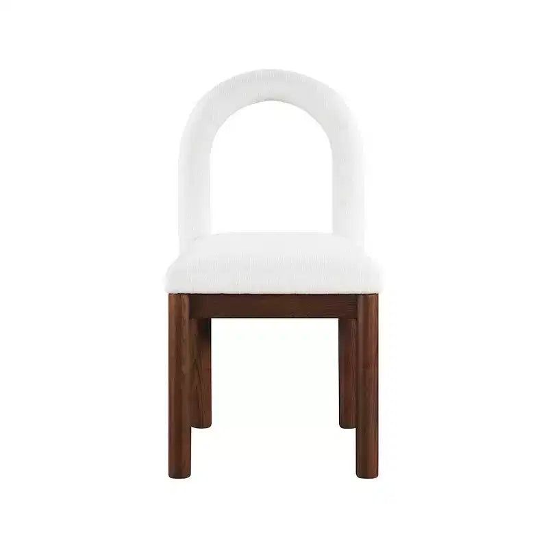 Linen Textured Fabric Dining Chair