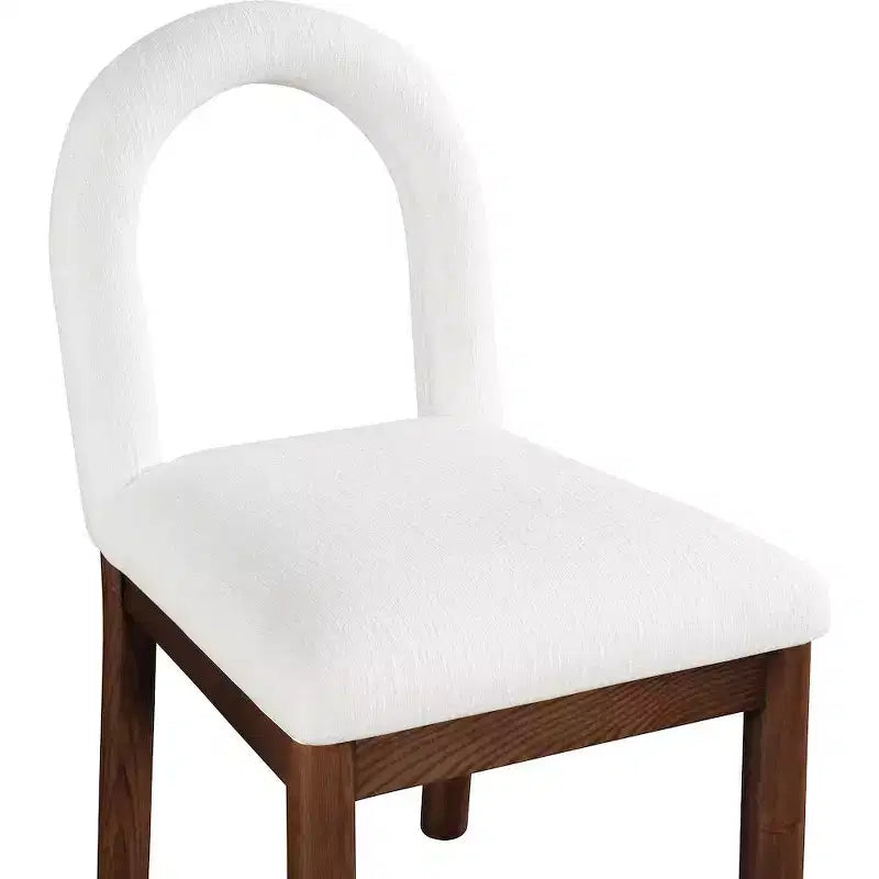 Linen Textured Fabric Dining Chair