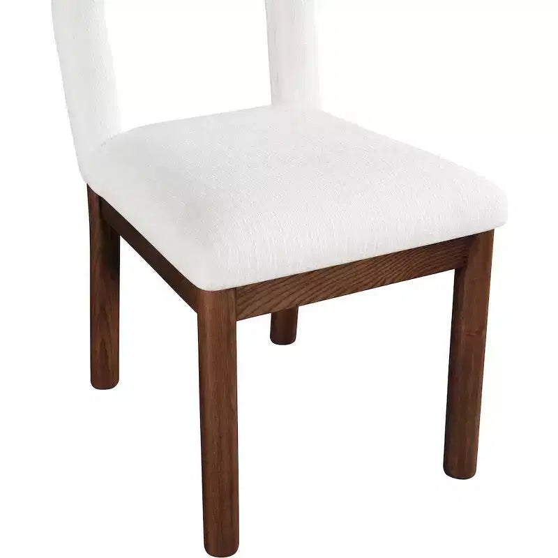 Linen Textured Fabric Dining Chair