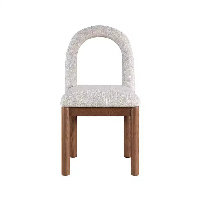Linen Textured Fabric Dining Chair