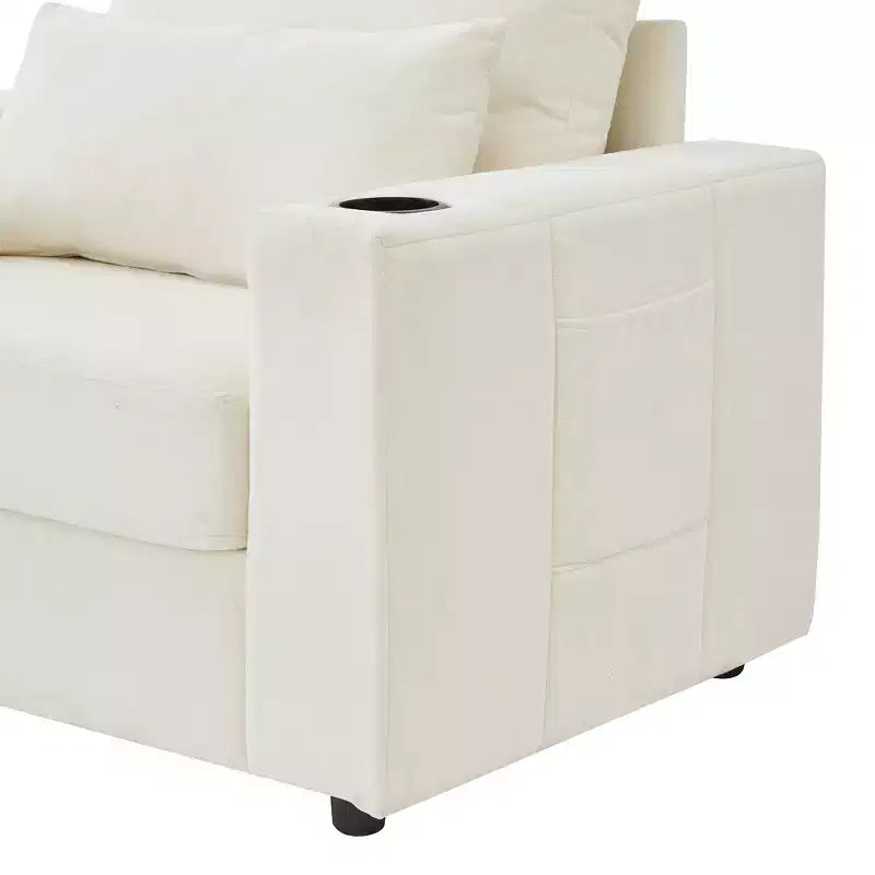 Modern Chenille Armchair Chaise Lounge