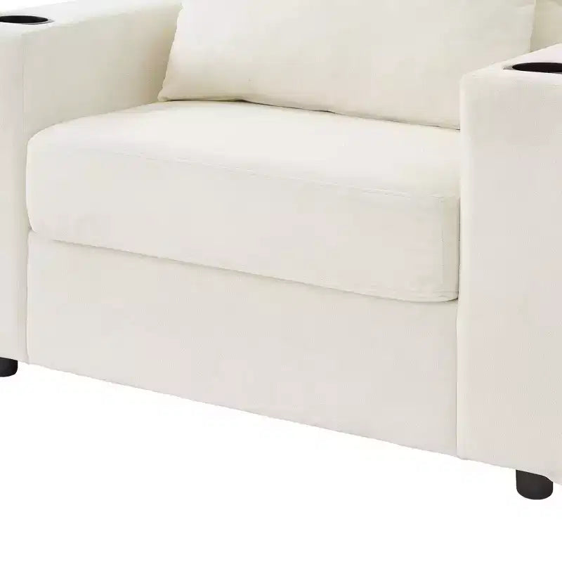 Modern Chenille Armchair Chaise Lounge