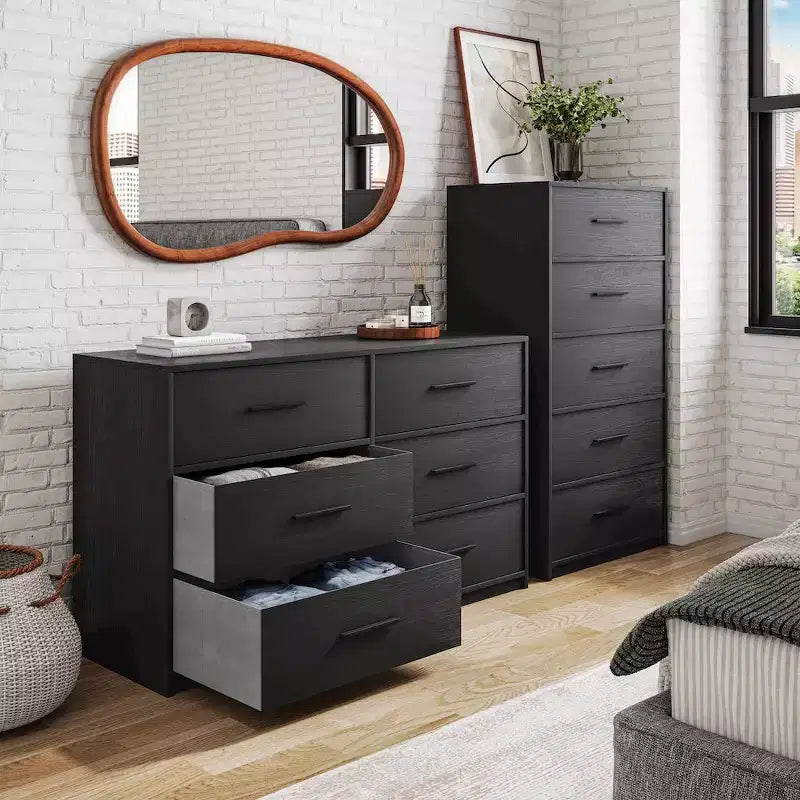 5-Drawer Dresser with Large Fabric Drawers