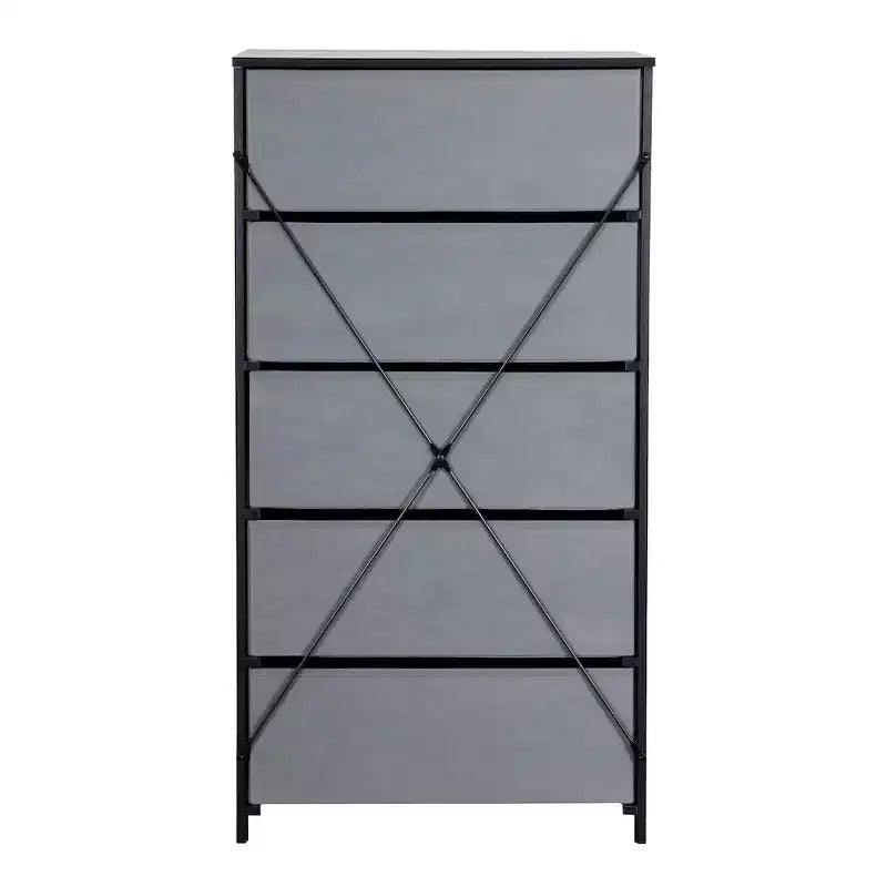 5-Drawer Dresser with Large Fabric Drawers