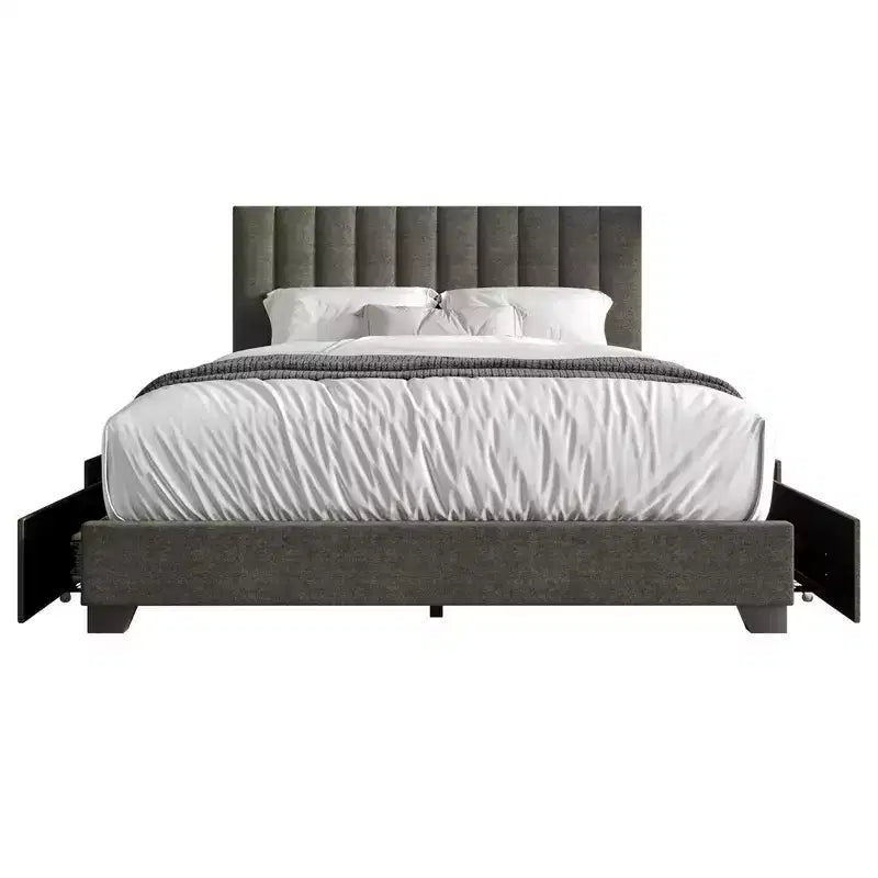 Upholstered Storage Platform Bed