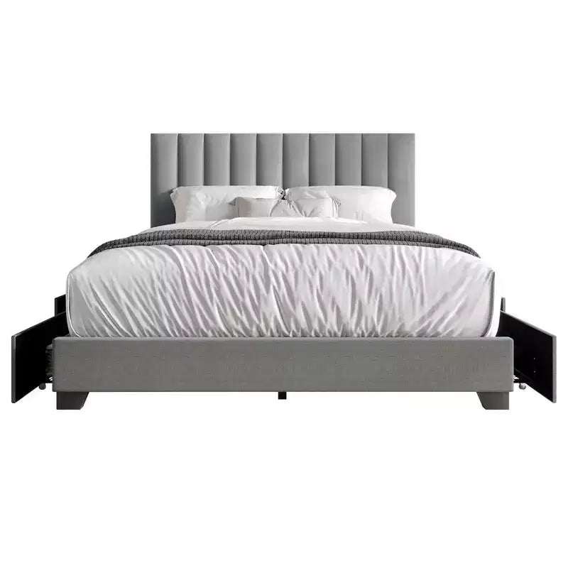 Upholstered Storage Platform Bed