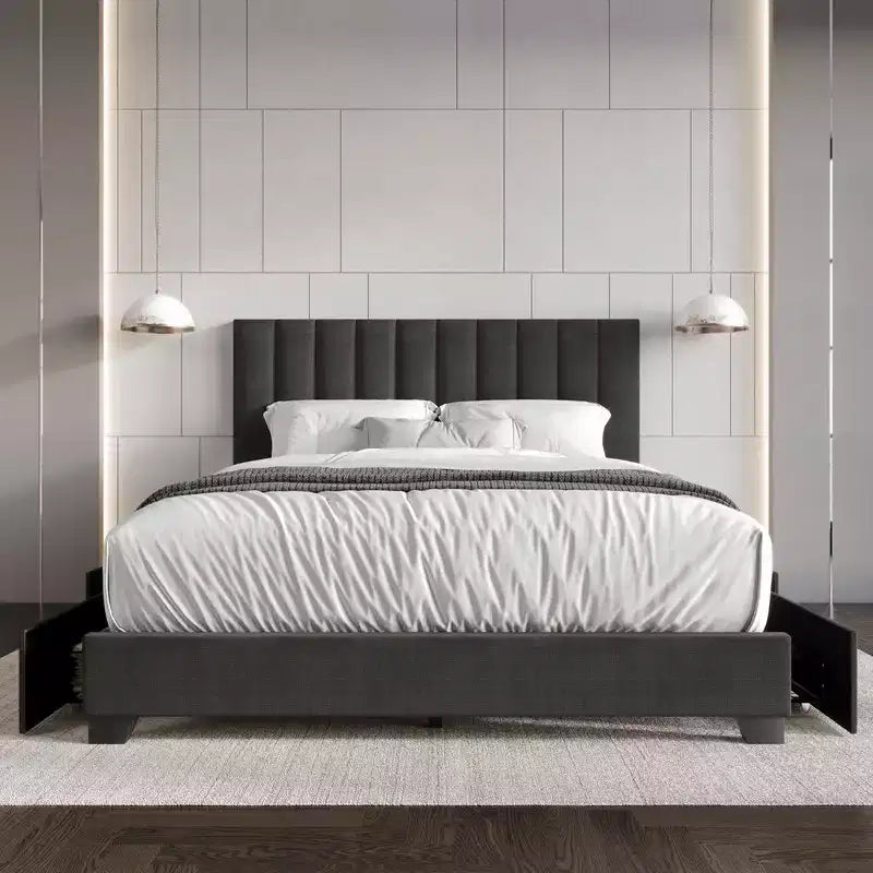 Upholstered Storage Platform Bed