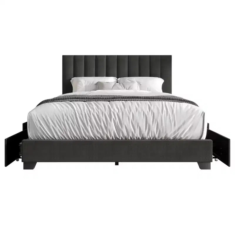 Upholstered Storage Platform Bed