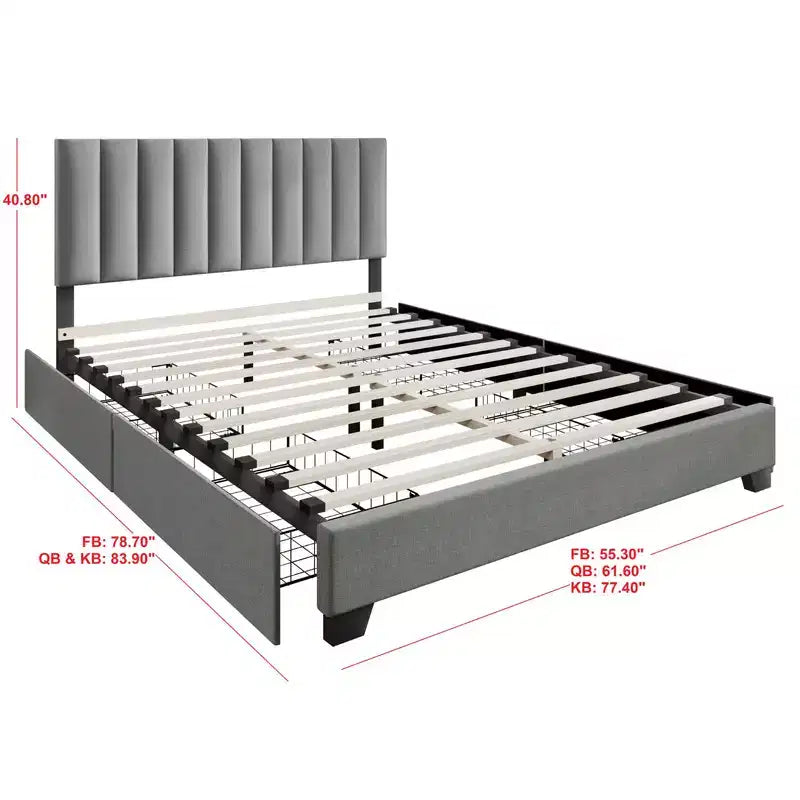 Upholstered Storage Platform Bed