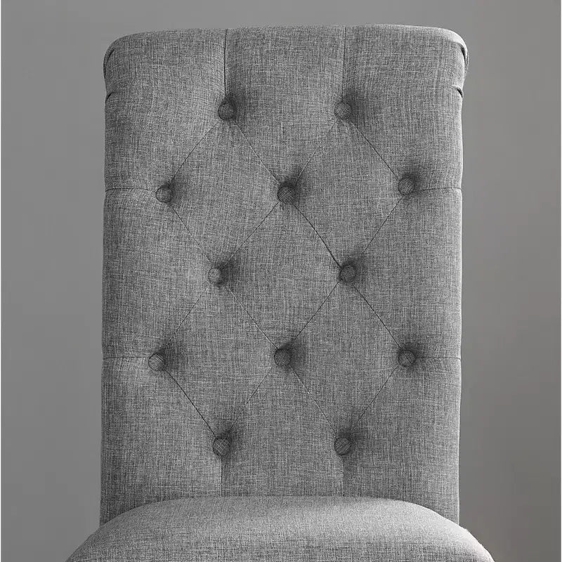 Modern Solid Wood Dining Chair with Luxury Tufted Back, Upholstered Kitchen Side Chair for Living/Dining Room