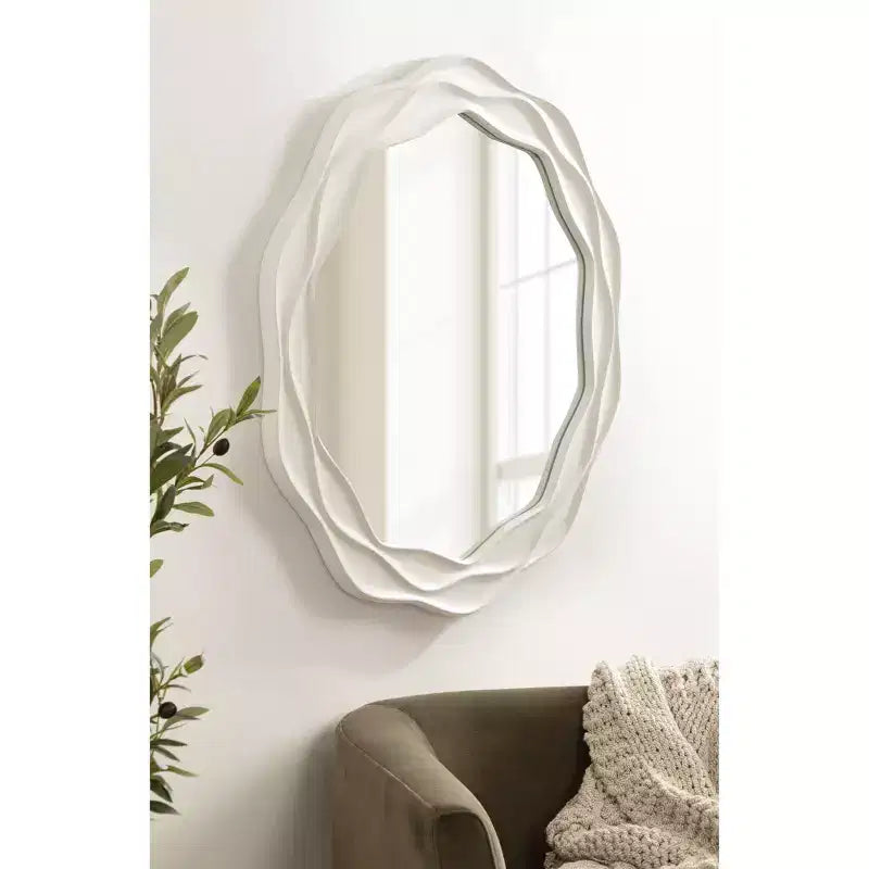 Round Wavy Wall Mirror