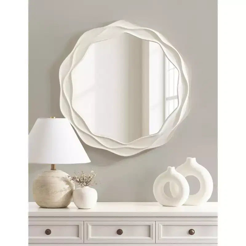 Round Wavy Wall Mirror