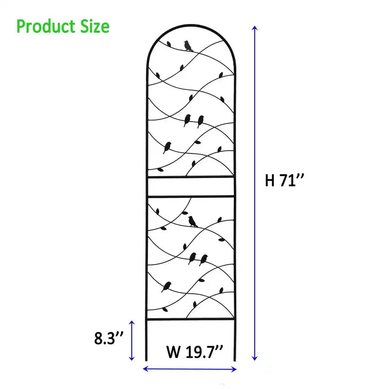Trellis de Jardin en Métal 180 x 50 cm Anti-Rouille Support pour Plantes Grimpantes Fleurs Extérieur Noir