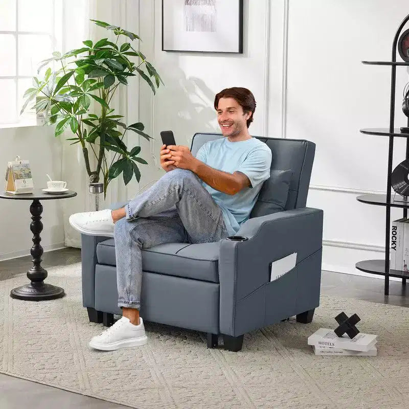 35.04 Inch Wide Single Sofa Bed