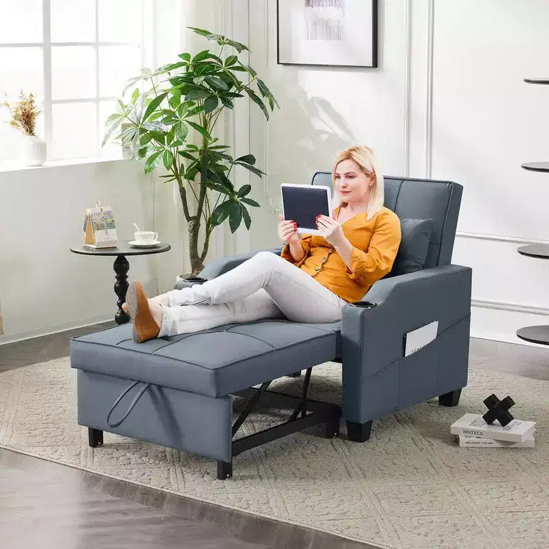 35.04 Inch Wide Single Sofa Bed