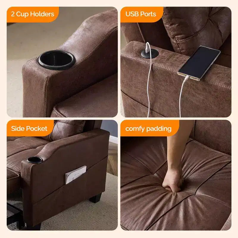 35.04 Inch Wide Single Sofa Bed