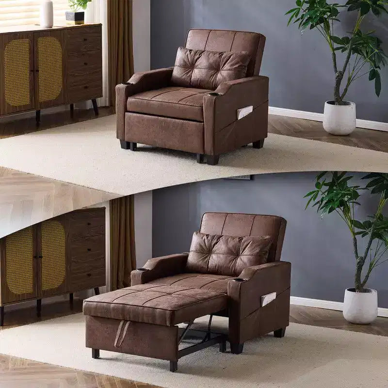 35.04 Inch Wide Single Sofa Bed
