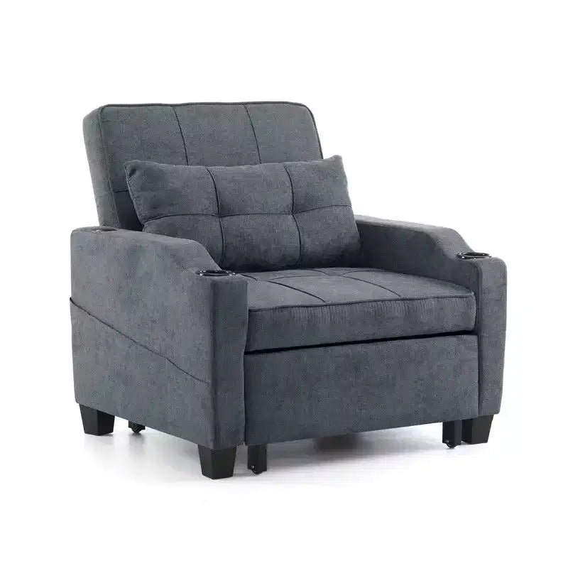 35.04 Inch Wide Single Sofa Bed