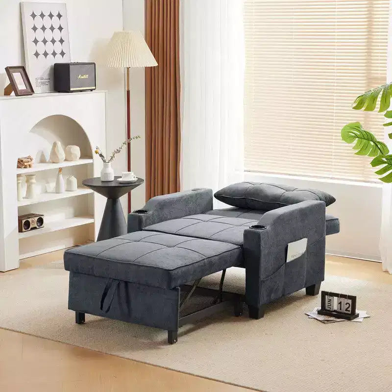 35.04 Inch Wide Single Sofa Bed