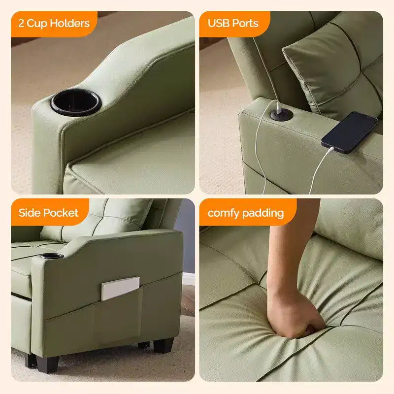 35.04 Inch Wide Single Sofa Bed