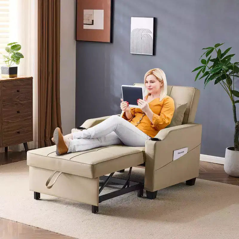 35.04 Inch Wide Single Sofa Bed