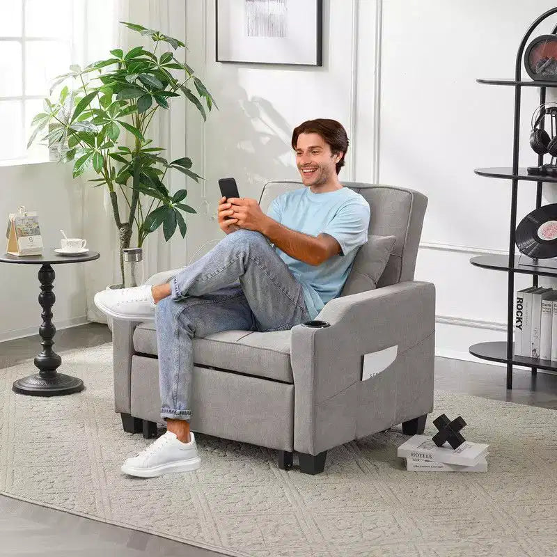35.04 Inch Wide Single Sofa Bed