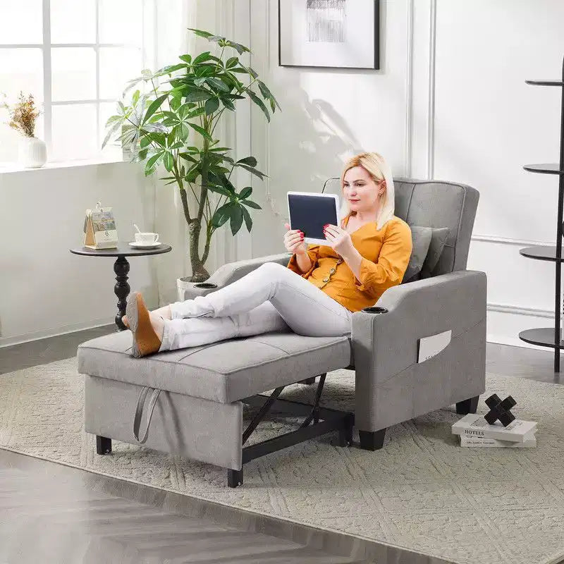 35.04 Inch Wide Single Sofa Bed