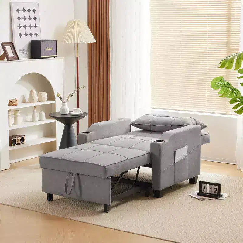 35.04 Inch Wide Single Sofa Bed