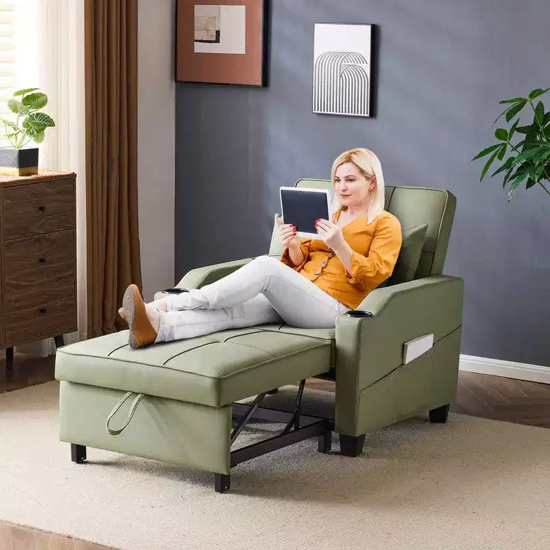 35.04 Inch Wide Single Sofa Bed