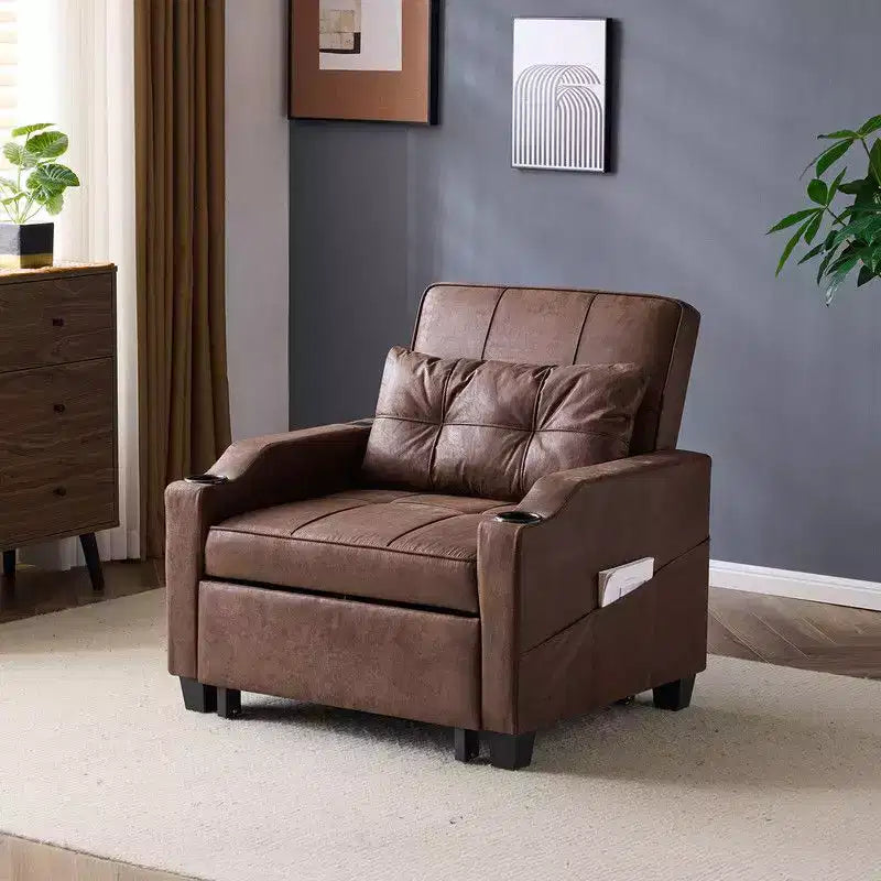 35.04 Inch Wide Single Sofa Bed