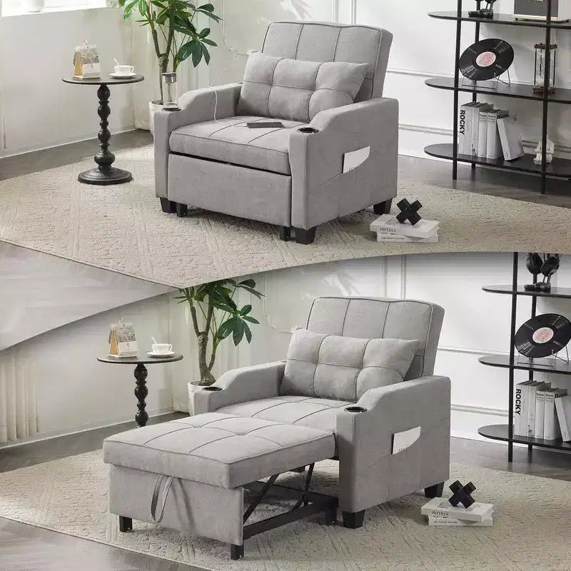 35.04 Inch Wide Single Sofa Bed